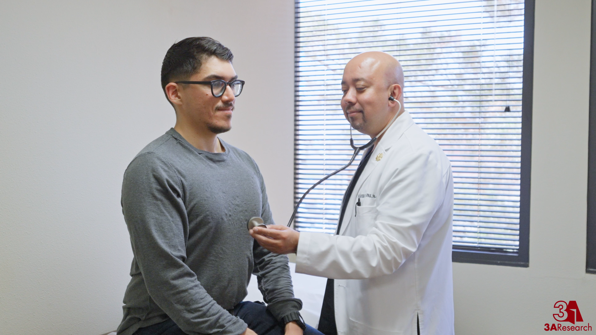 doctor examining patient